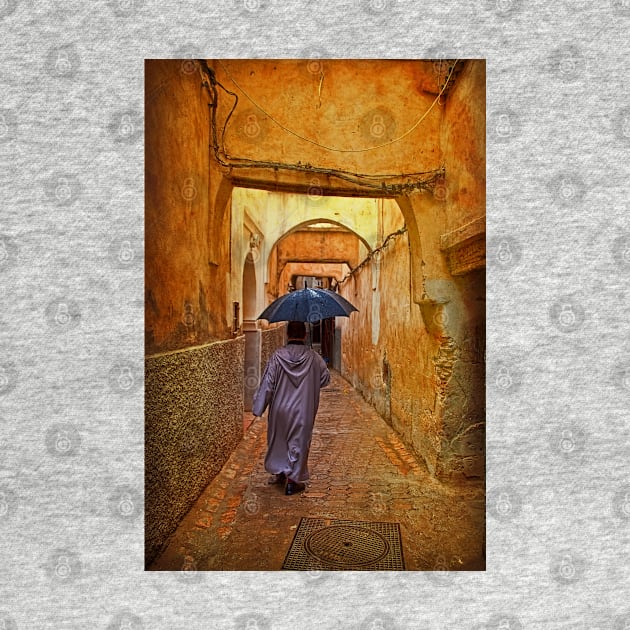 Morocco. Fes. Medina. Walking in the rain. by vadim19